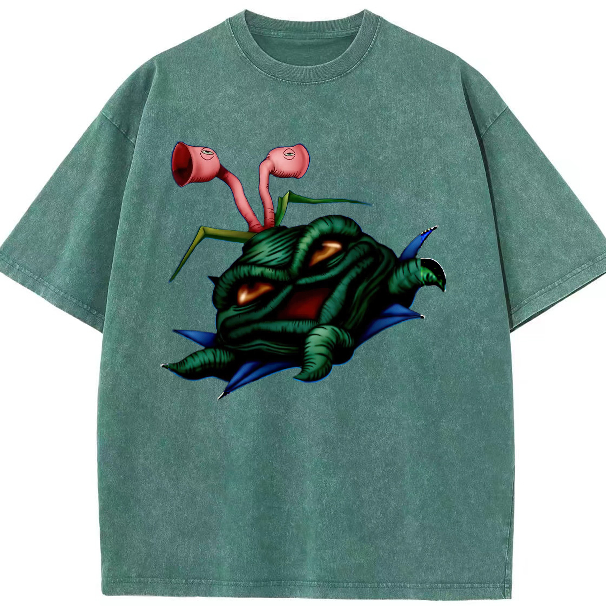 （画像用） 遊☆戯☆王 Yu-Gi-Oh! 綿100% ヴィンテージ風 半袖Tシャツ（フロントプリント）